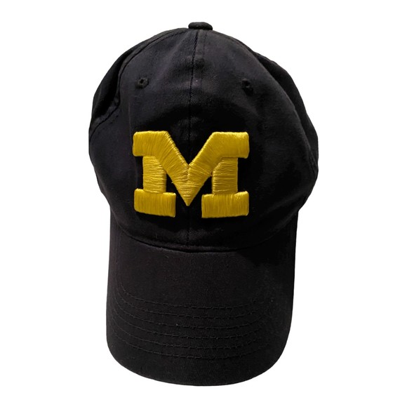 University of Michigan Wolverines Embroidered Logo Navy Blue Baseball Cap - Picture 1 of 9